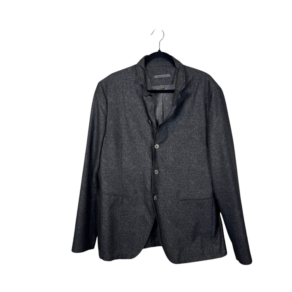 John Varvatos Jacket Jvso1521 5 Button Gray Wool Sport Coat Size 52 BHMG Modern